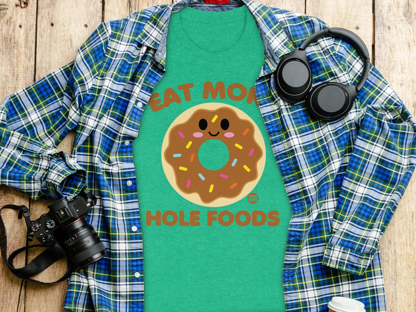 Eat More Hole Foods Cute Donut Graphic Tee Shirt