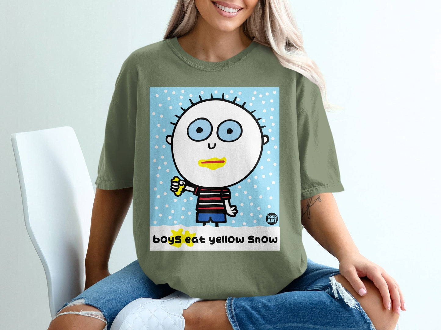 Boys Eat Yellow Snow Todd Art Graphic T-shirt