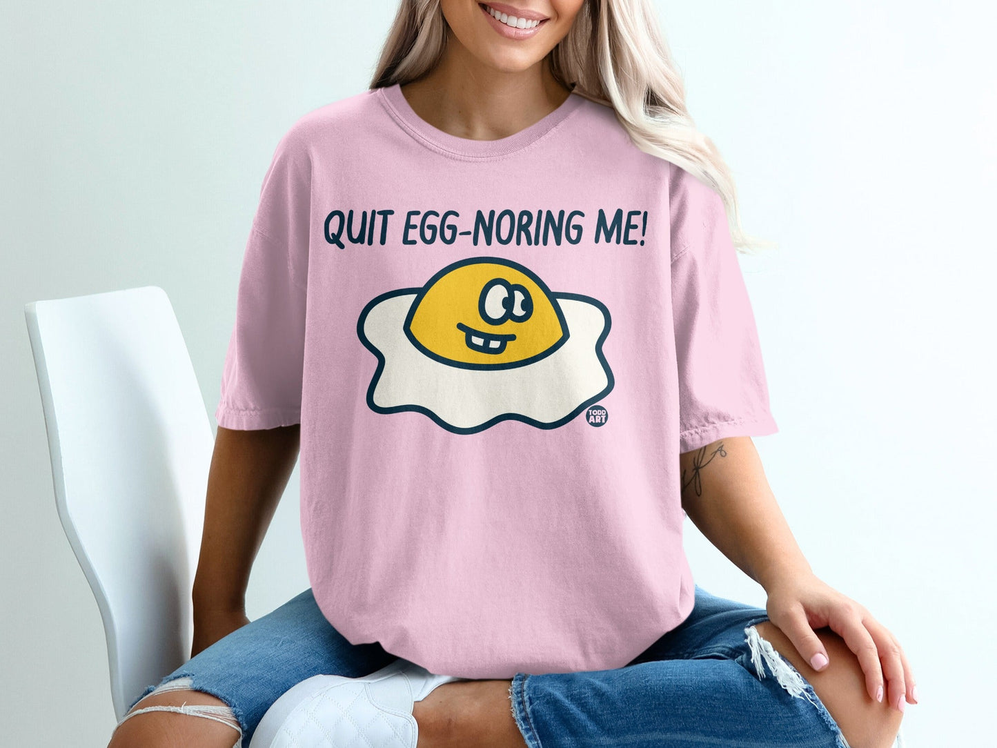 Quit Egg-Noring Me Graphic Tee Shirt