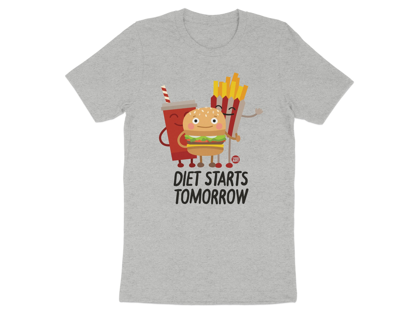 Diet Starts Tomorrow Funny Graphic T-Shirt