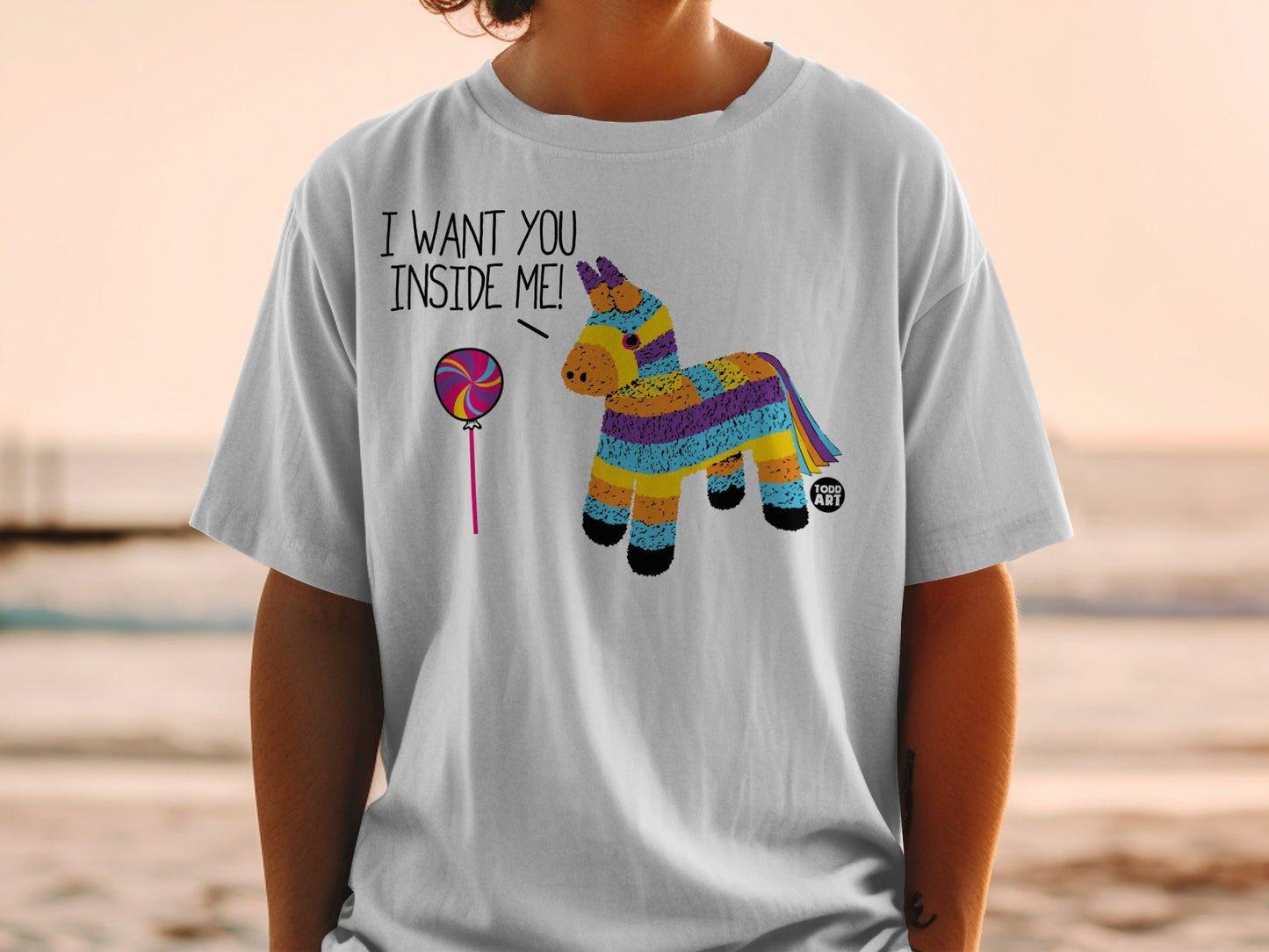 Funny Pi√±ata and Lollipop Printed Shirt for Fun Style