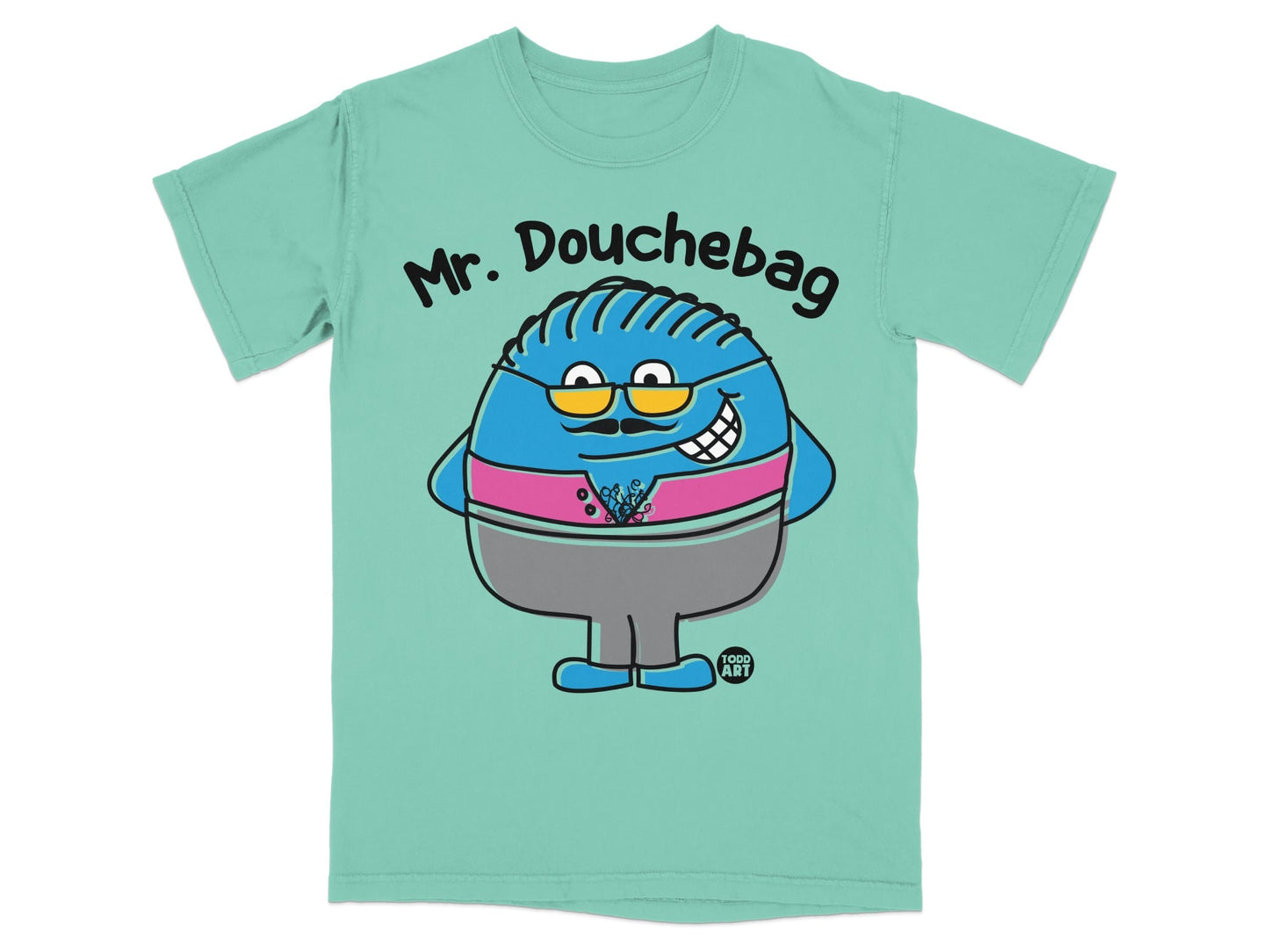 Mr. Douchebag Cartoon Character T-Shirt