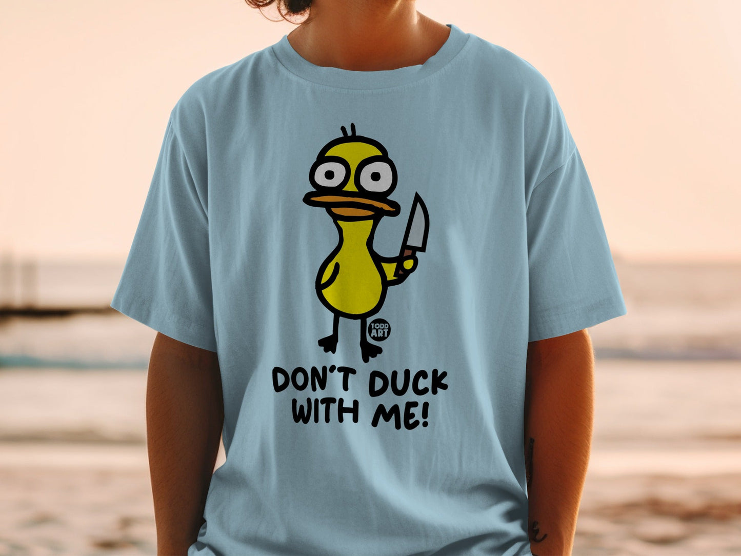 Don't Duck With Me Funny Cartoon Duck T-shirt