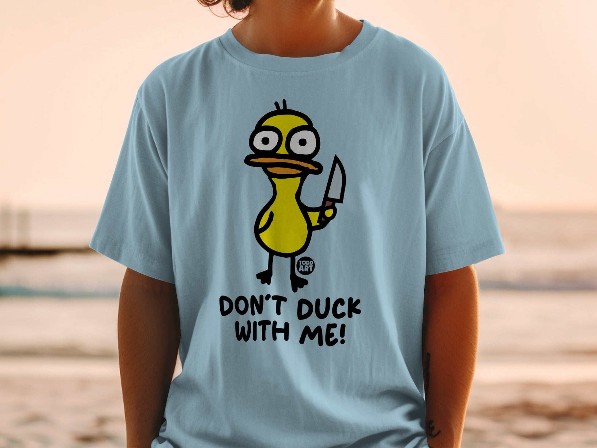 Don't Duck With Me Funny Cartoon Duck T-shirt