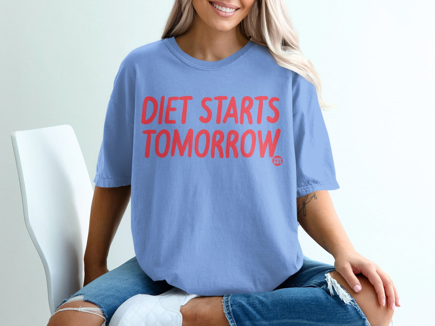 Diet Starts Tomorrow Print Casual T-Shirt