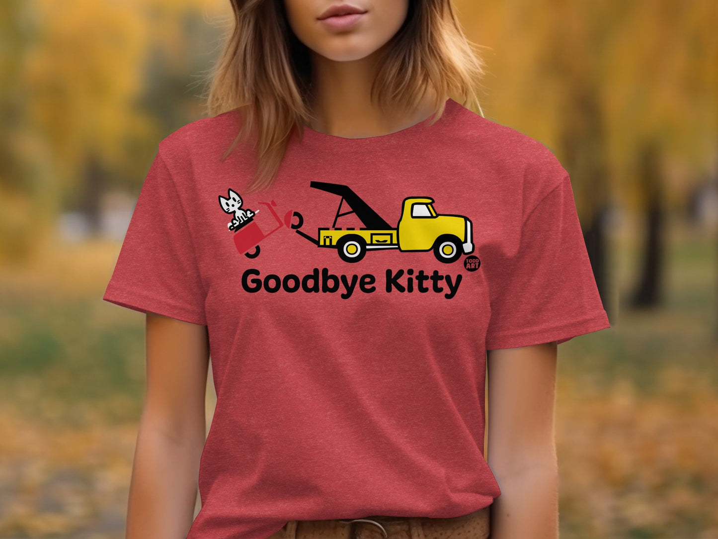 Goodbye Kitty Tow Truck Graphic Novelty T-Shirt