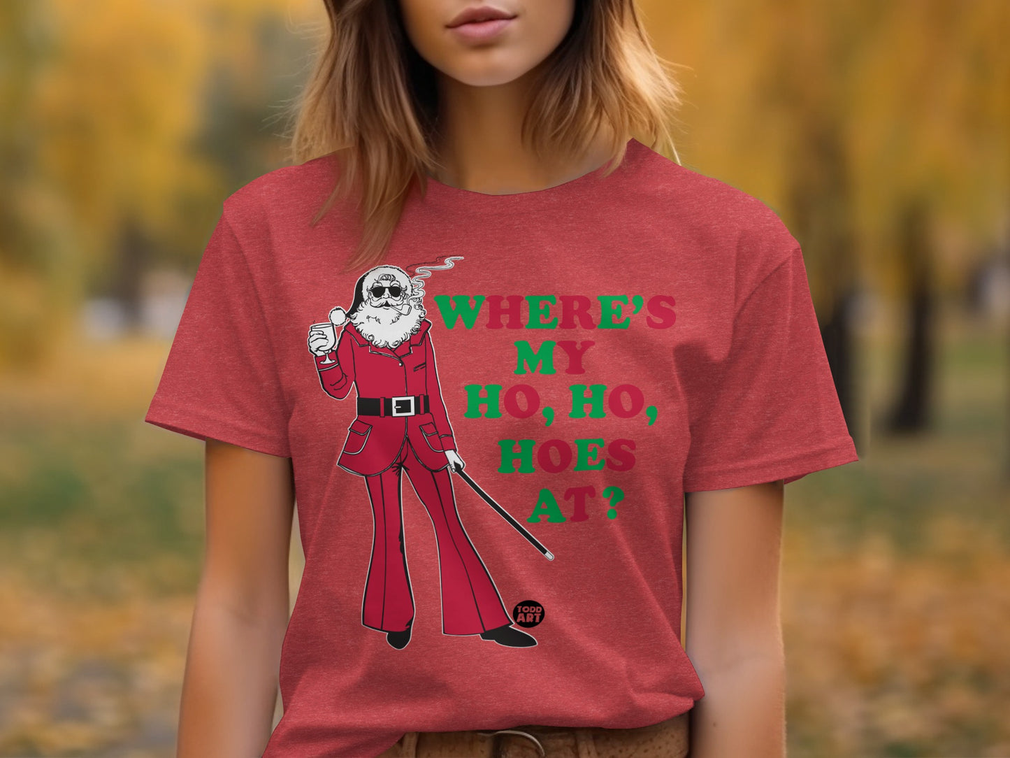 Where's My Ho Ho Hoes At Santa Graphic Shirt
