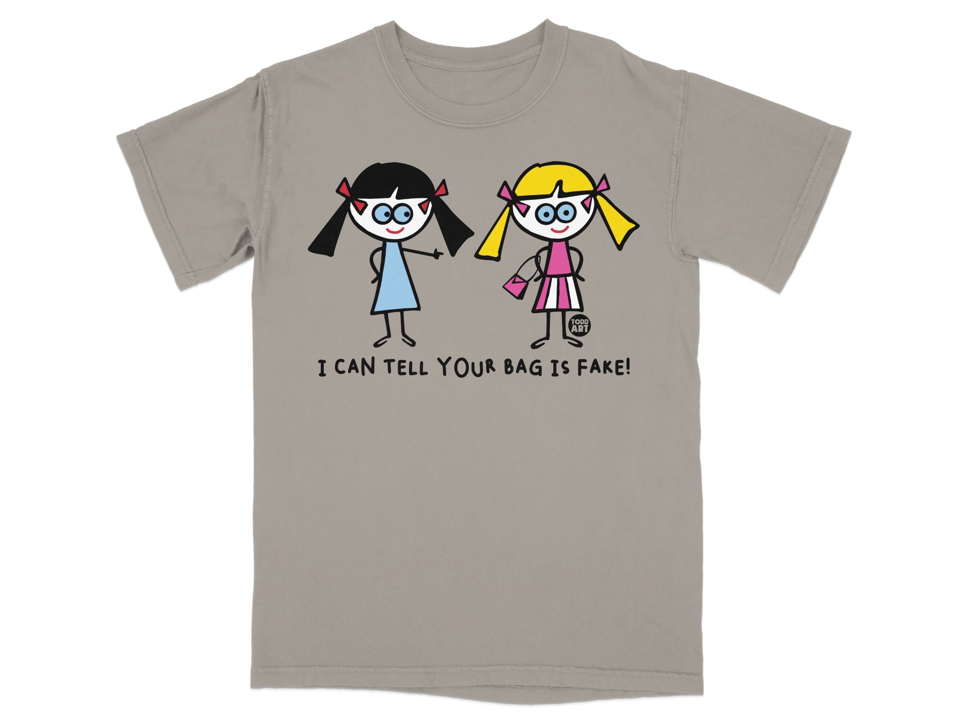 I Can Tell Your Bag Is Fake Stick Figure Graphic T-shirt