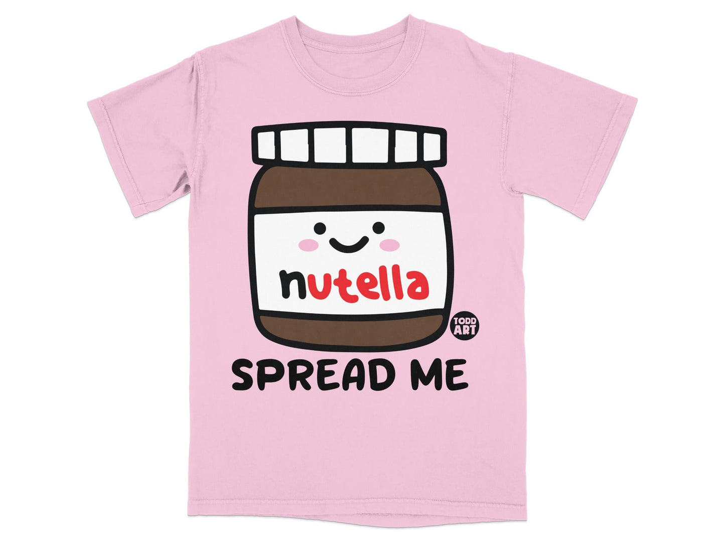 Nutella Spread Me Cute Cartoon Pink T-Shirt