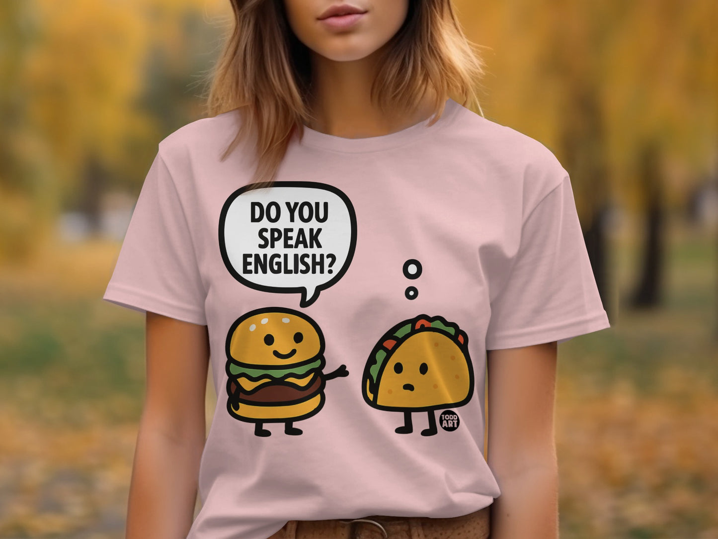Do You Speak English Burger and Taco Design Shirt