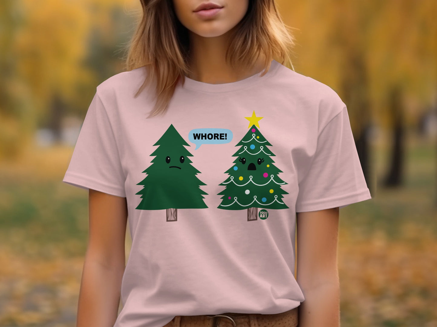 Funny Christmas Trees Design T-Shirt for the Holidays