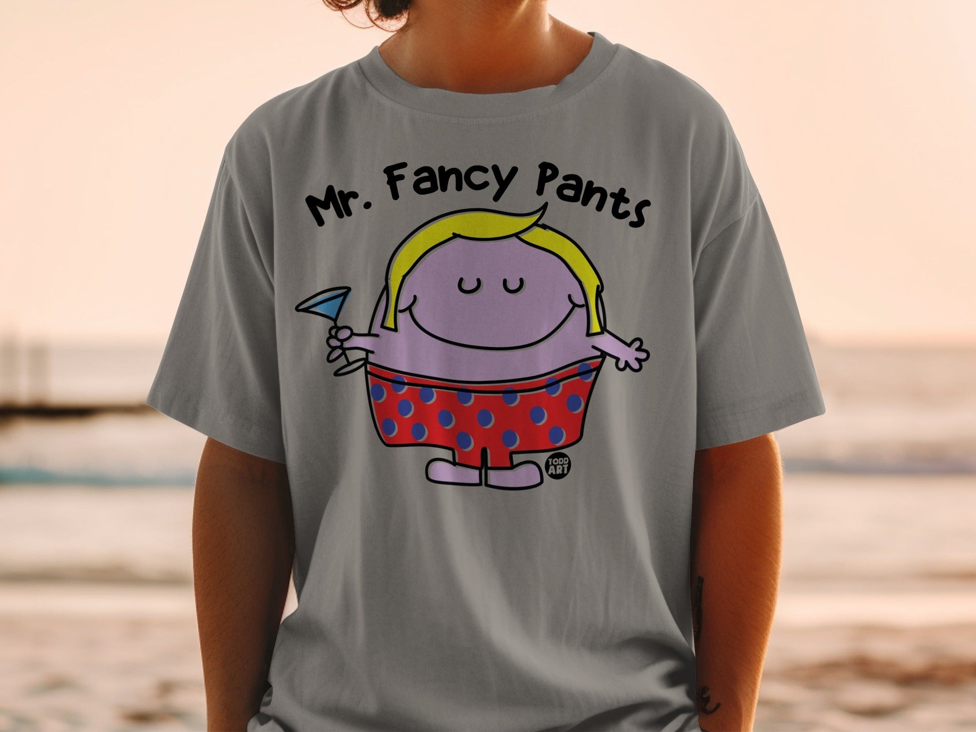 Mr. Fancy Pants Graphic Todd Art Cartoon T-Shirt
