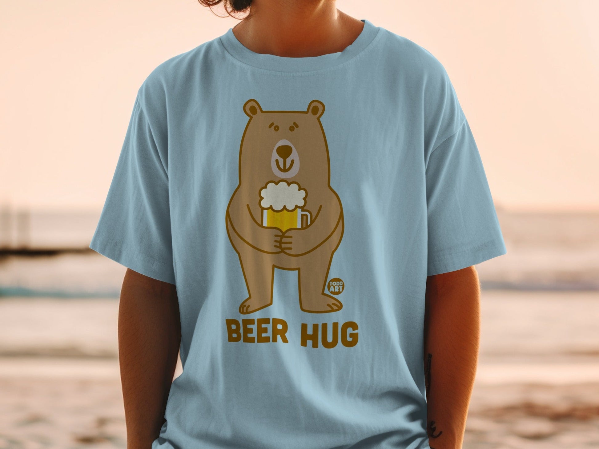 Cute Bear Hug Graphic Tee Beer Hug Shirt Product