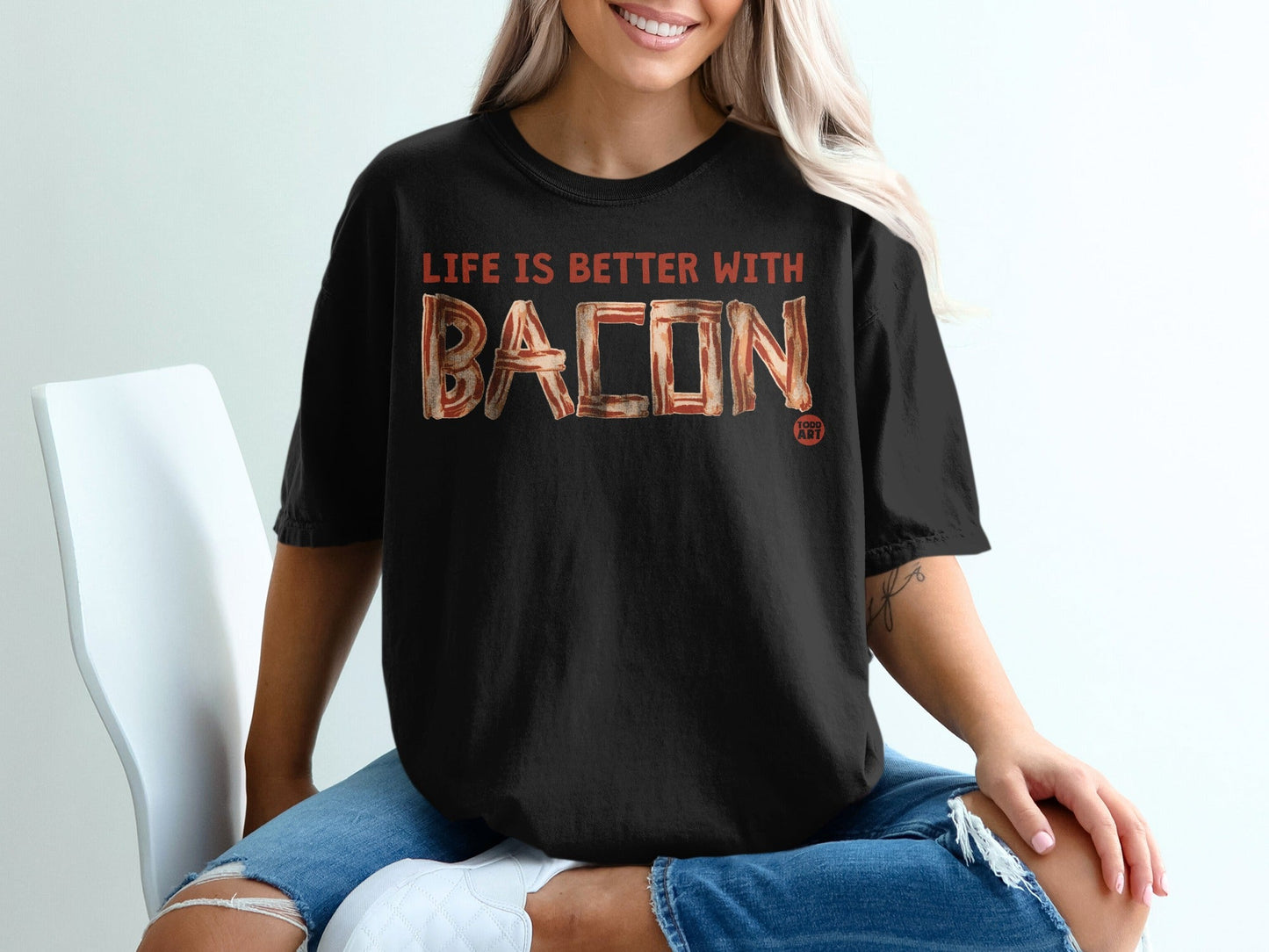 Life Is Better With Bacon Graphic T-shirt