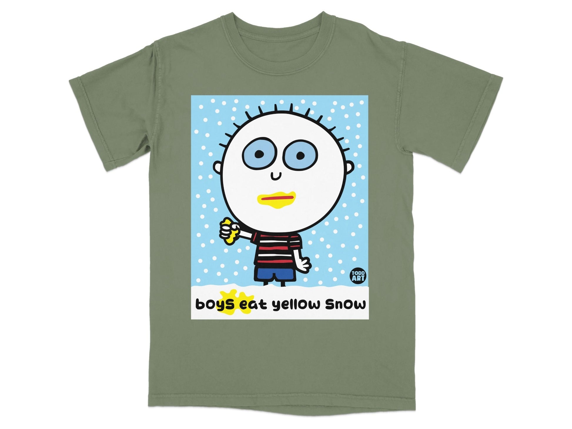 Boys Eat Yellow Snow Graphic T-shirt Funny Shirt