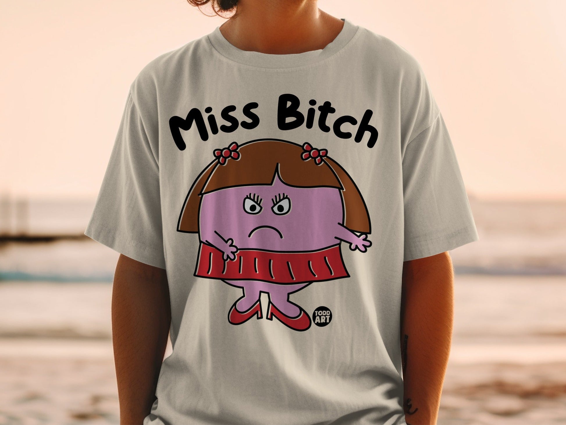 Miss Bitch Cartoon Character Graphic Tee Product