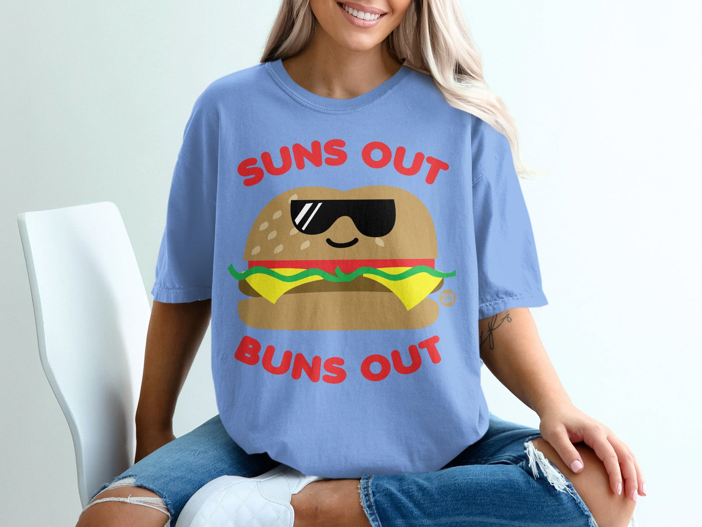 Suns Out Buns Out Graphic T-Shirt for Summer Fun