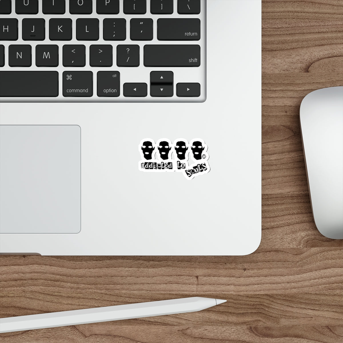 addicted to SCUTS Four Heads Graphic Design Sticker 
