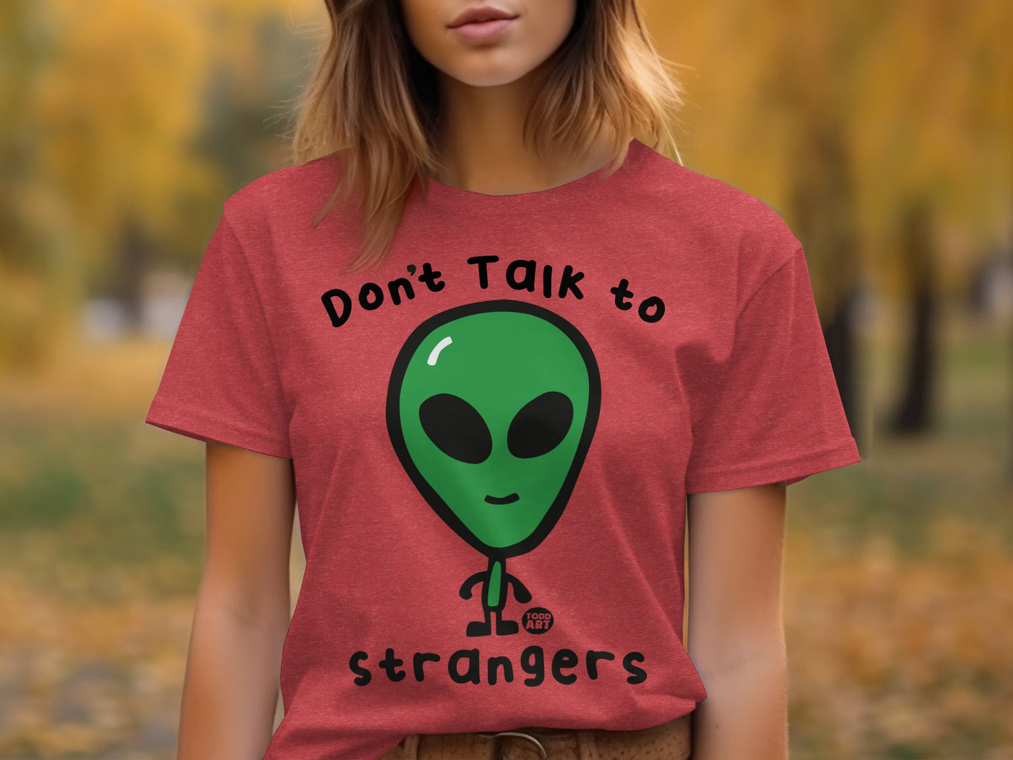 Don't Talk to Strangers Alien Graphic T-shirt