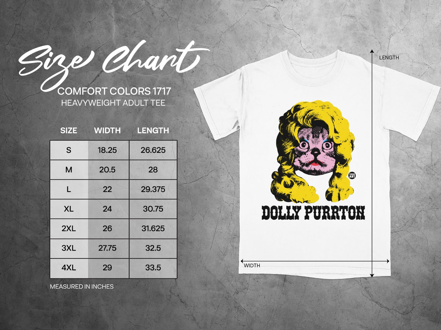 Dolly Purrton Heavyweight Adult Tee