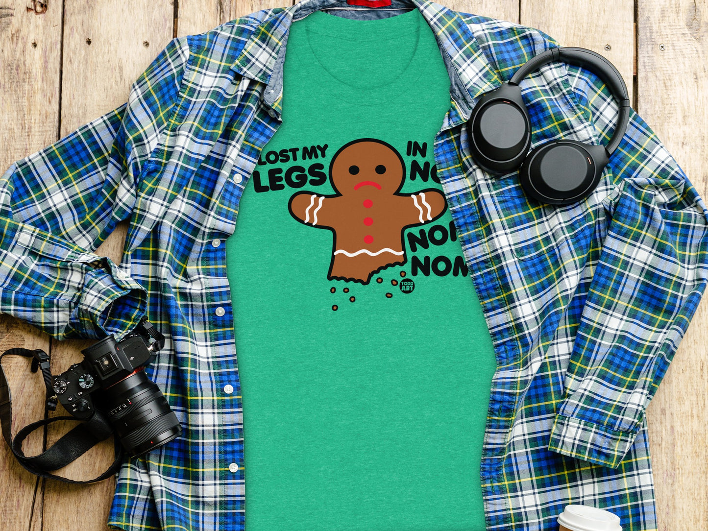 Lost My Legs Gingerbread Man Funny Graphic T-shirt