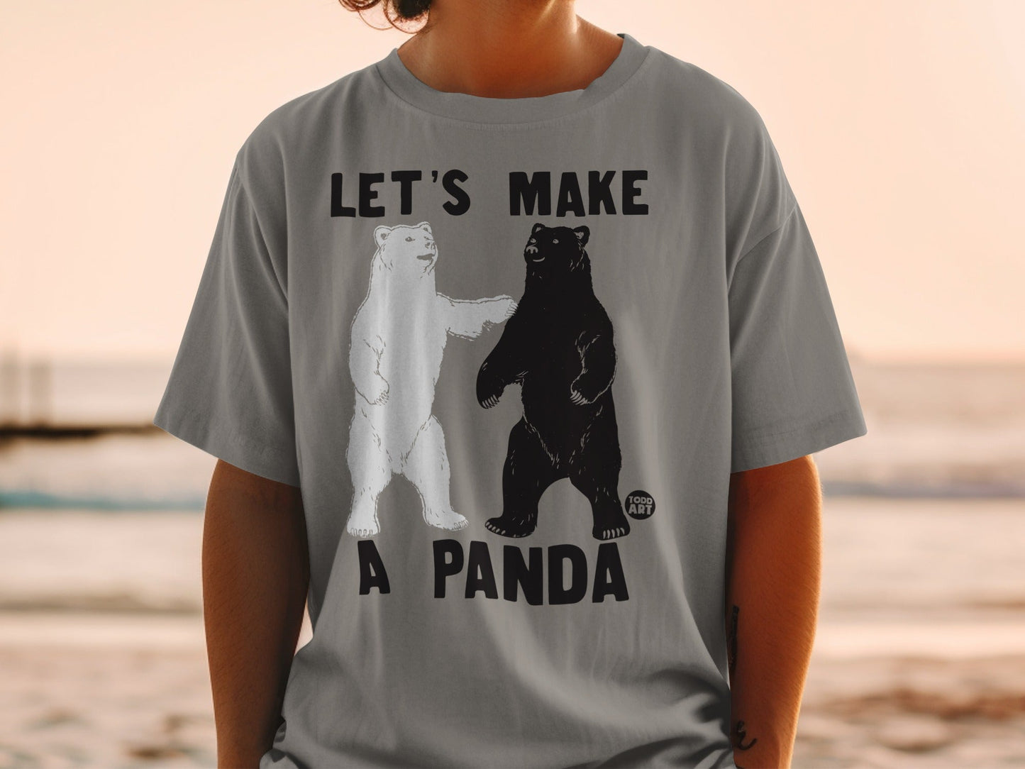 Let's Make a Panda Bear Graphic T-Shirt