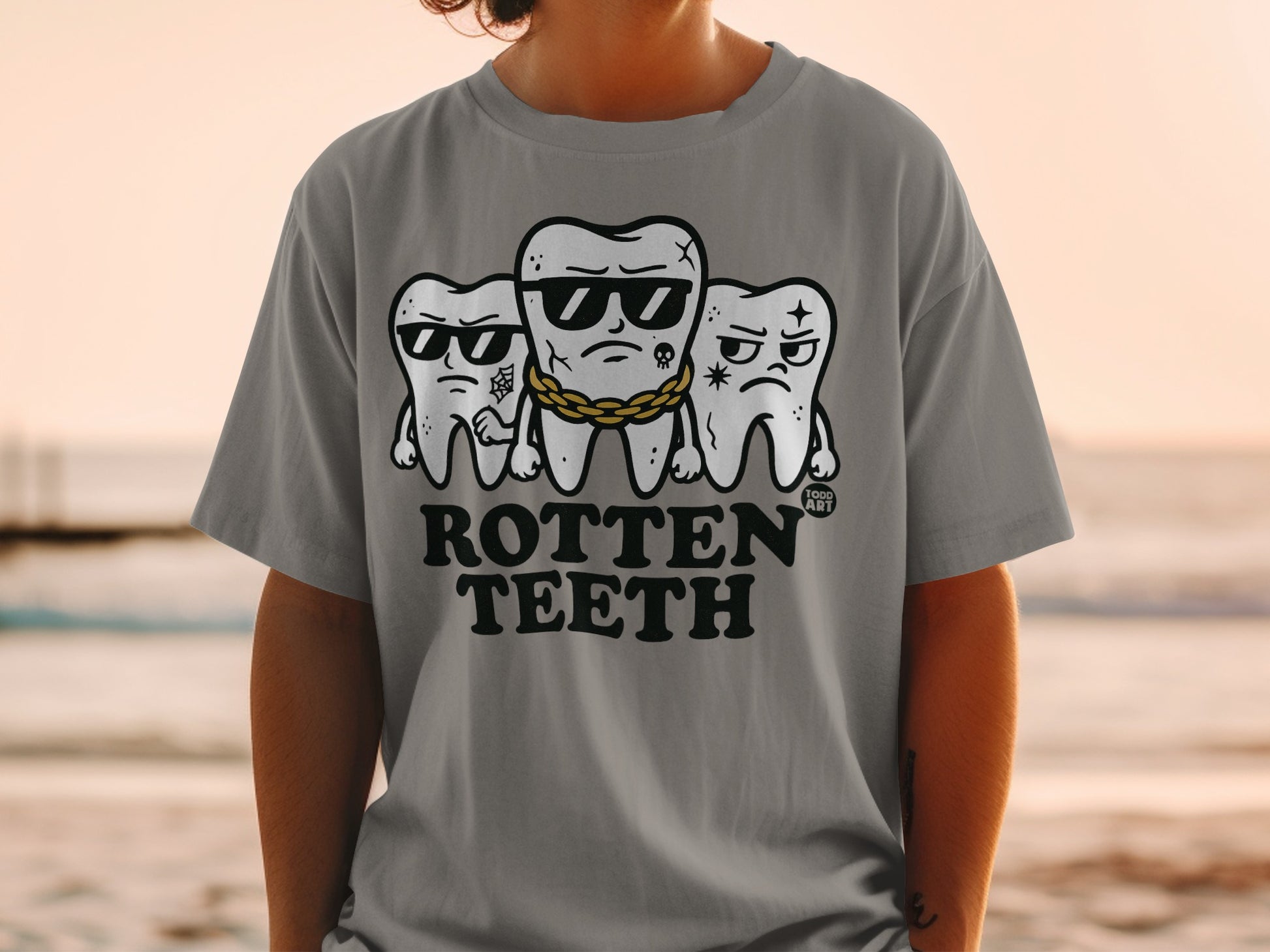 Grumpy Cool Rotten Teeth Graphic Design product type