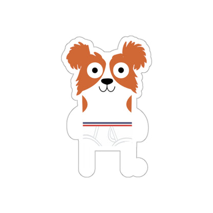 Cute Cartoon Dog Sticker with Big Eyes and Ears
