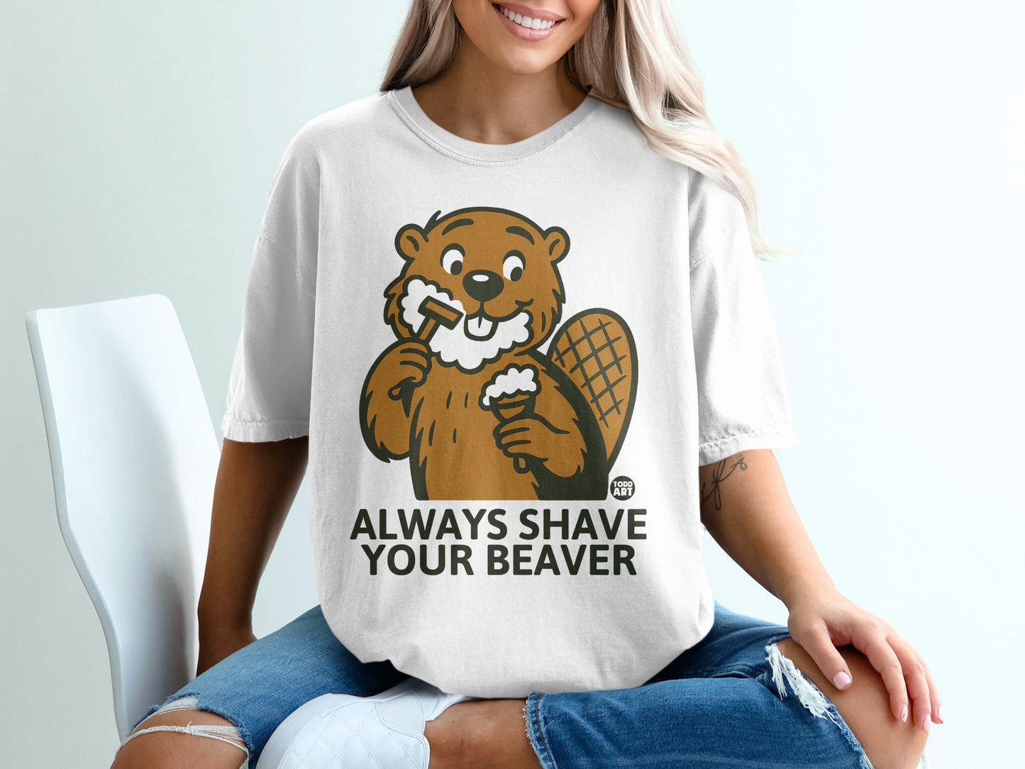 Always Shave Your Beaver Graphic T-Shirt