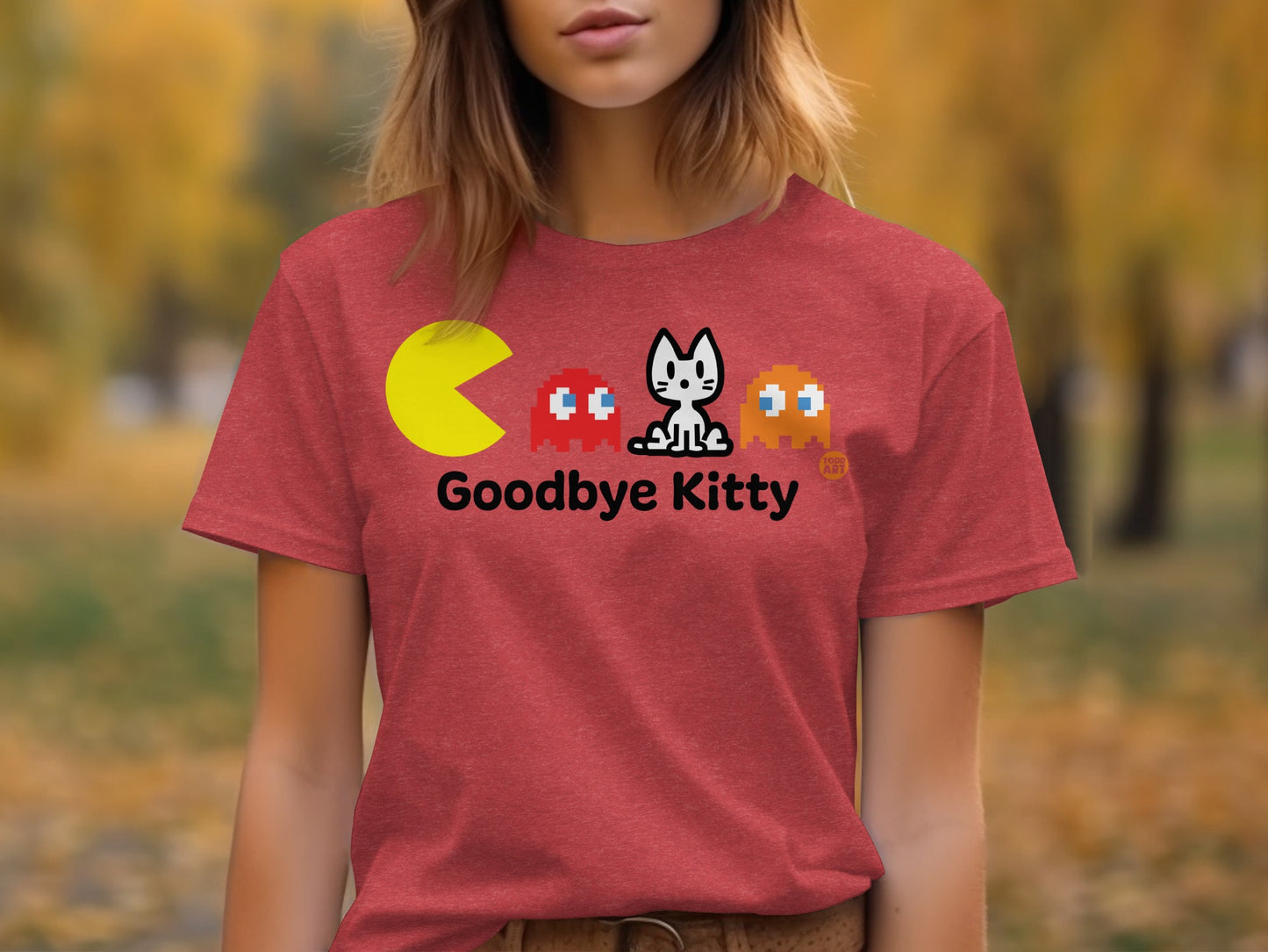 Goodbye Kitty Pacman Inspired Graphic T-Shirt