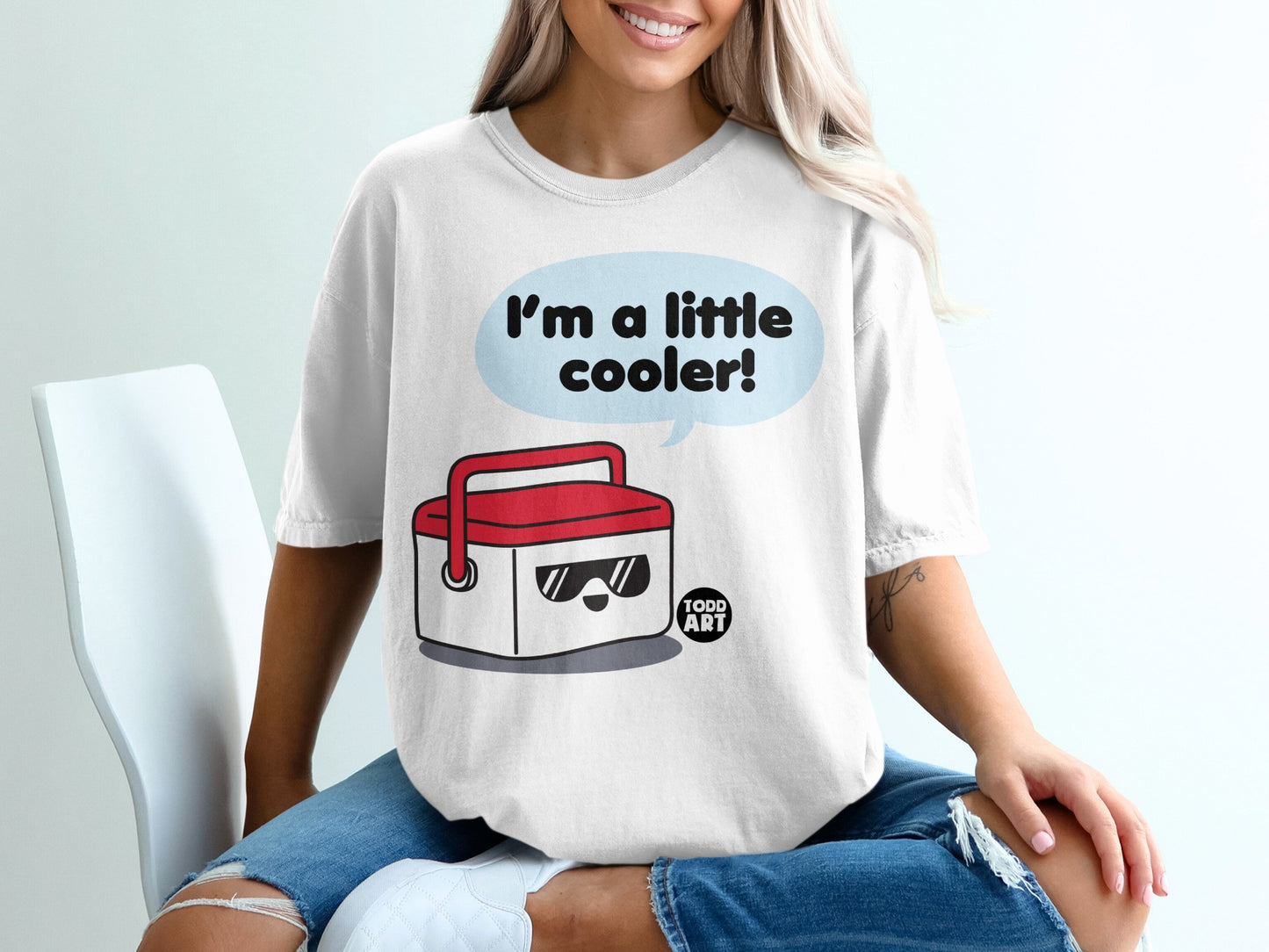 I'm a little cooler! Funny Cartoon Cooler TODD ART product type