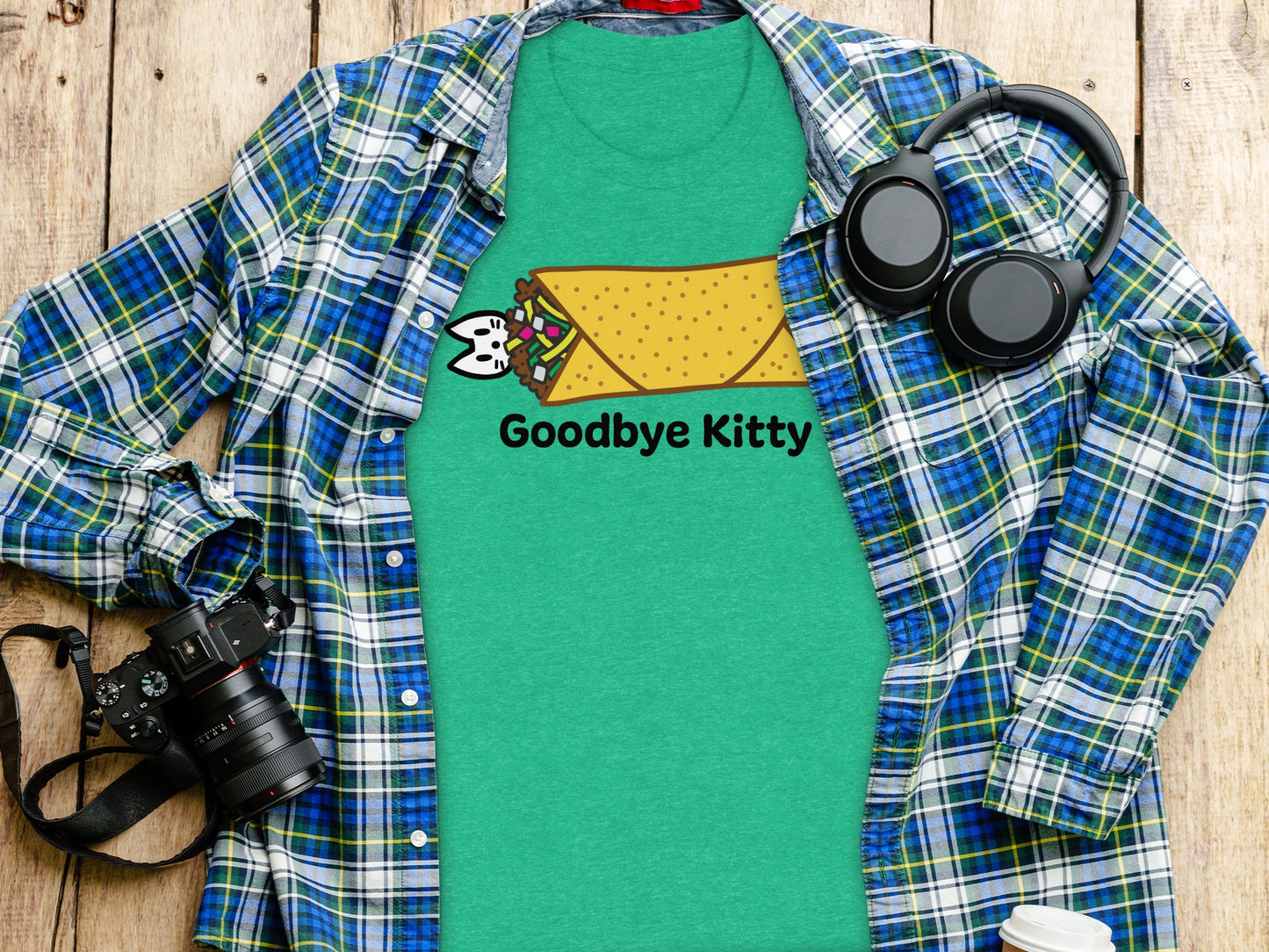 Funny Goodbye Kitty Taco Graphic Tee product
