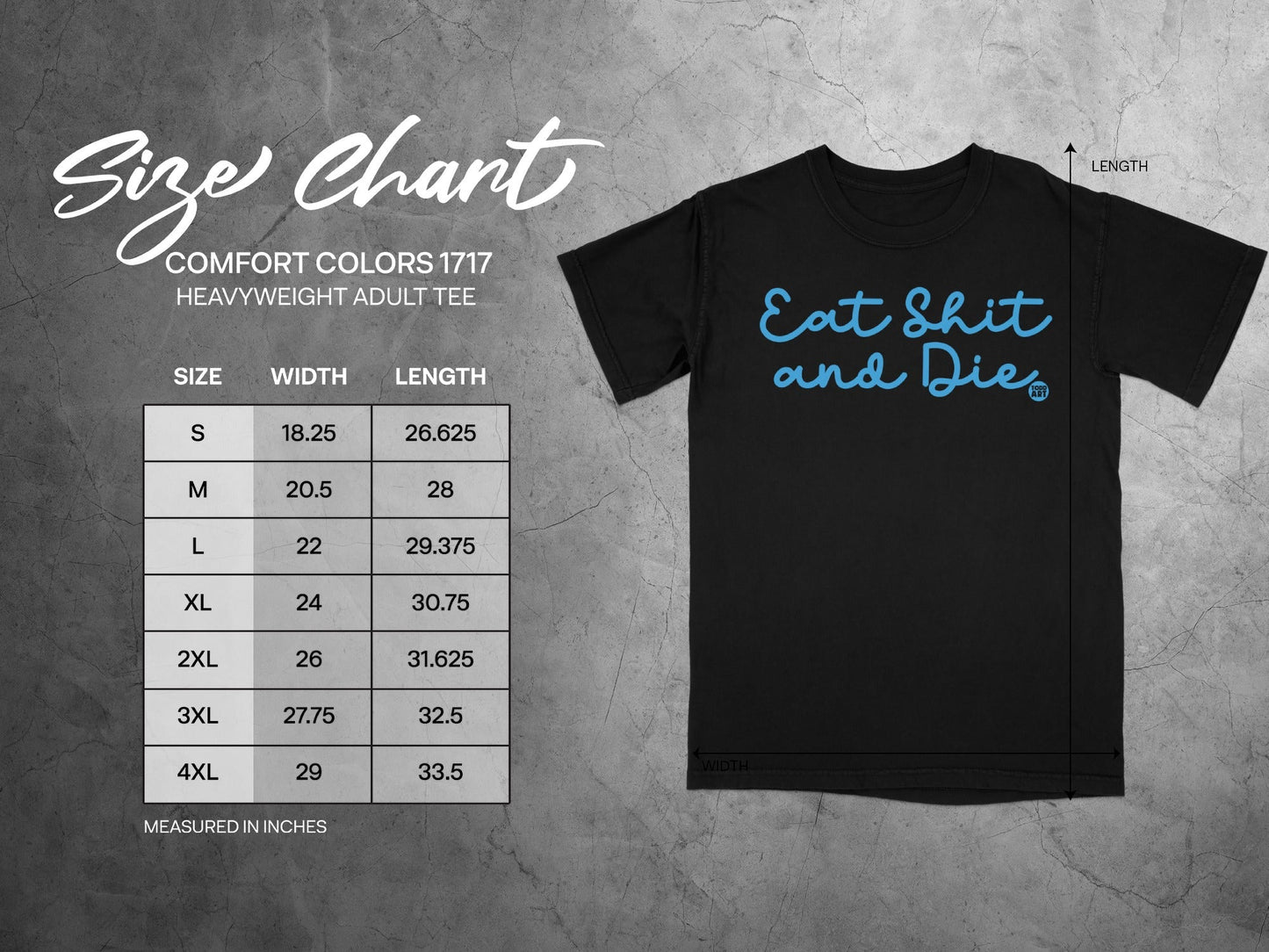 Eat Shit and Die Heavyweight Adult Tee