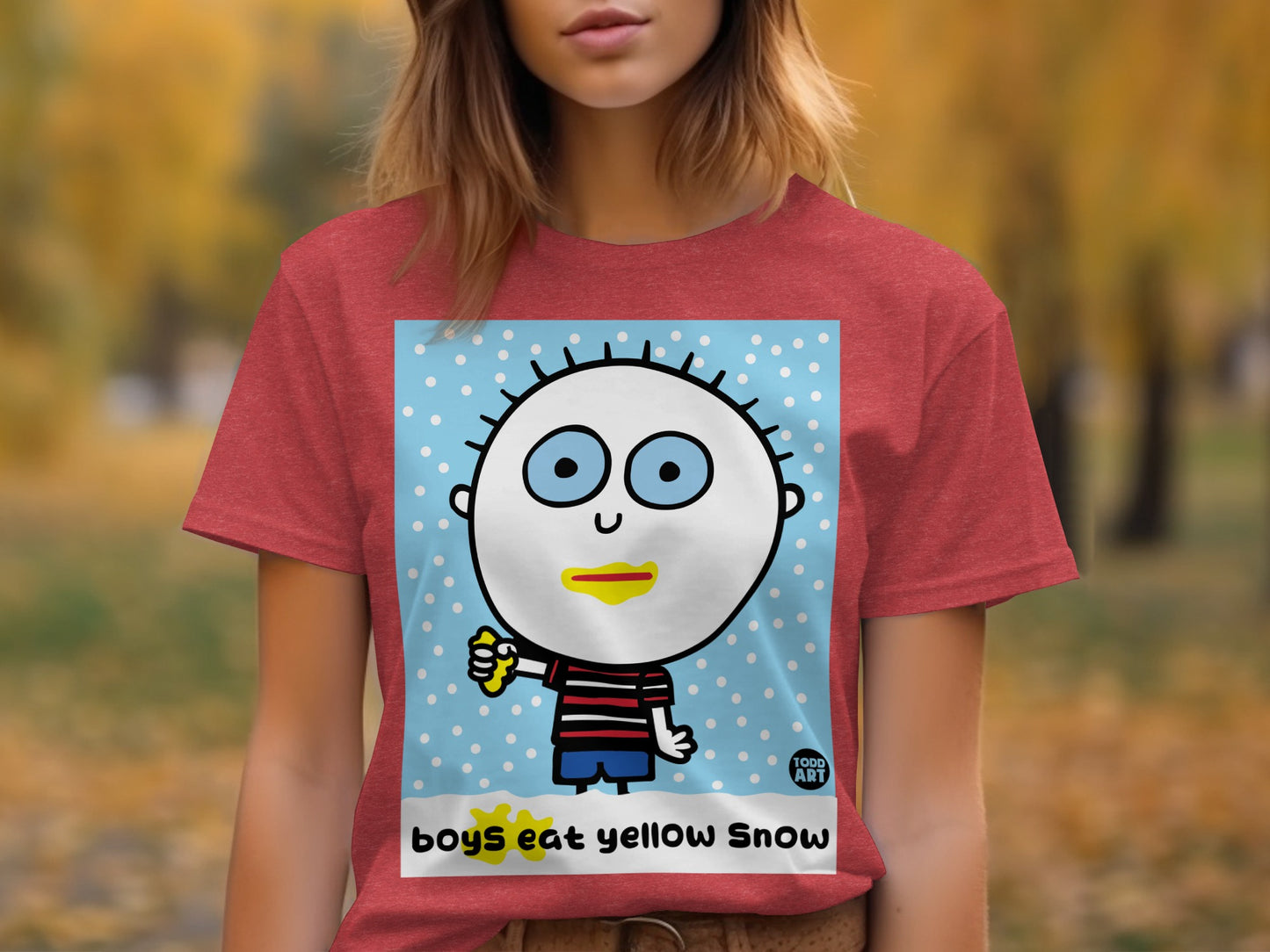 Boys Eat Yellow Snow Funny Graphic Tee