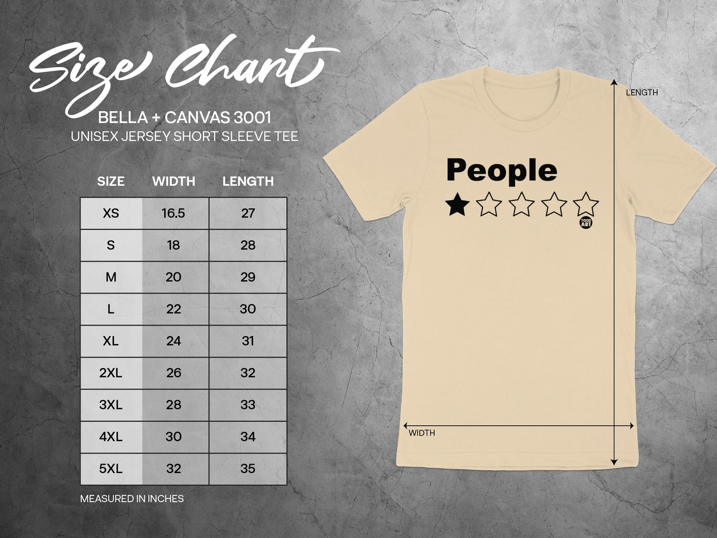 People Star Ratings Printed T-Shirt product