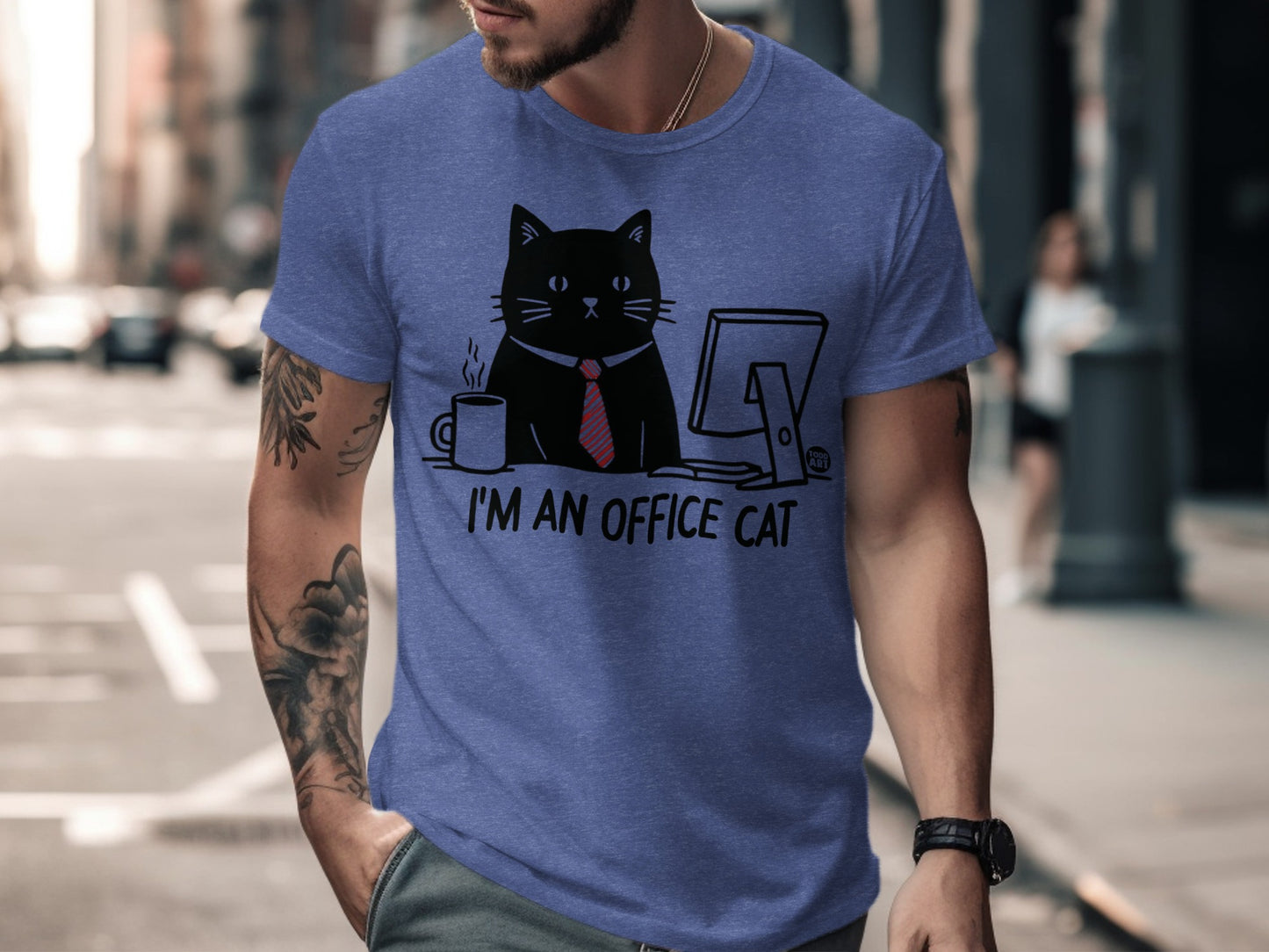 I'm An Office Cat Graphic Tee Fun Mens T-Shirt