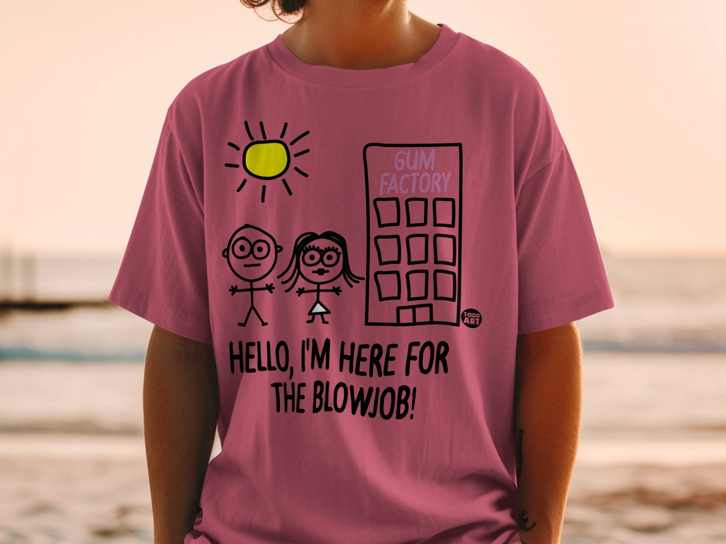 Funny Hello I'm Here for The Blowjob Graphic T-Shirt