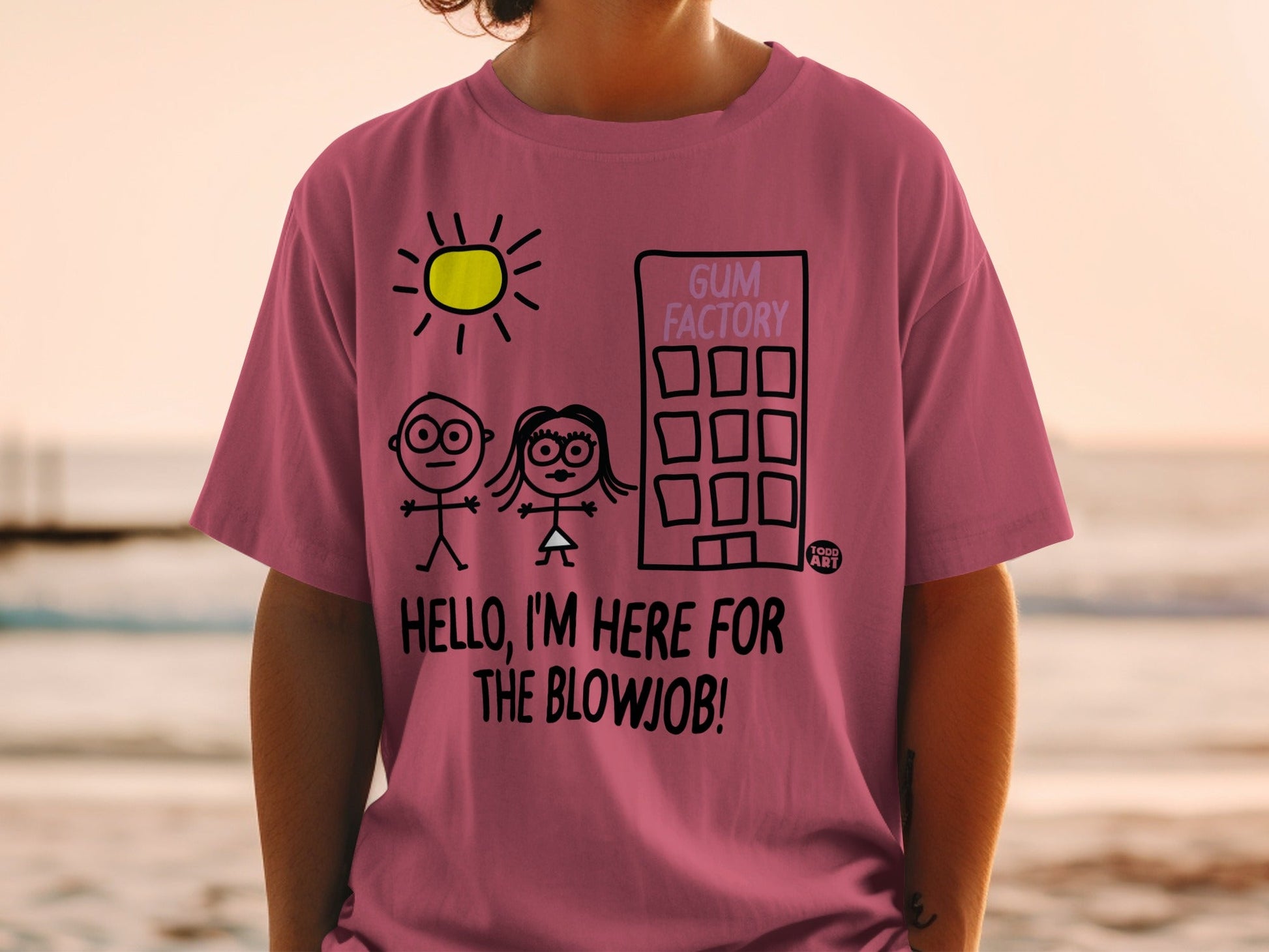 Funny Hello I'm Here for The Blowjob Graphic T-Shirt