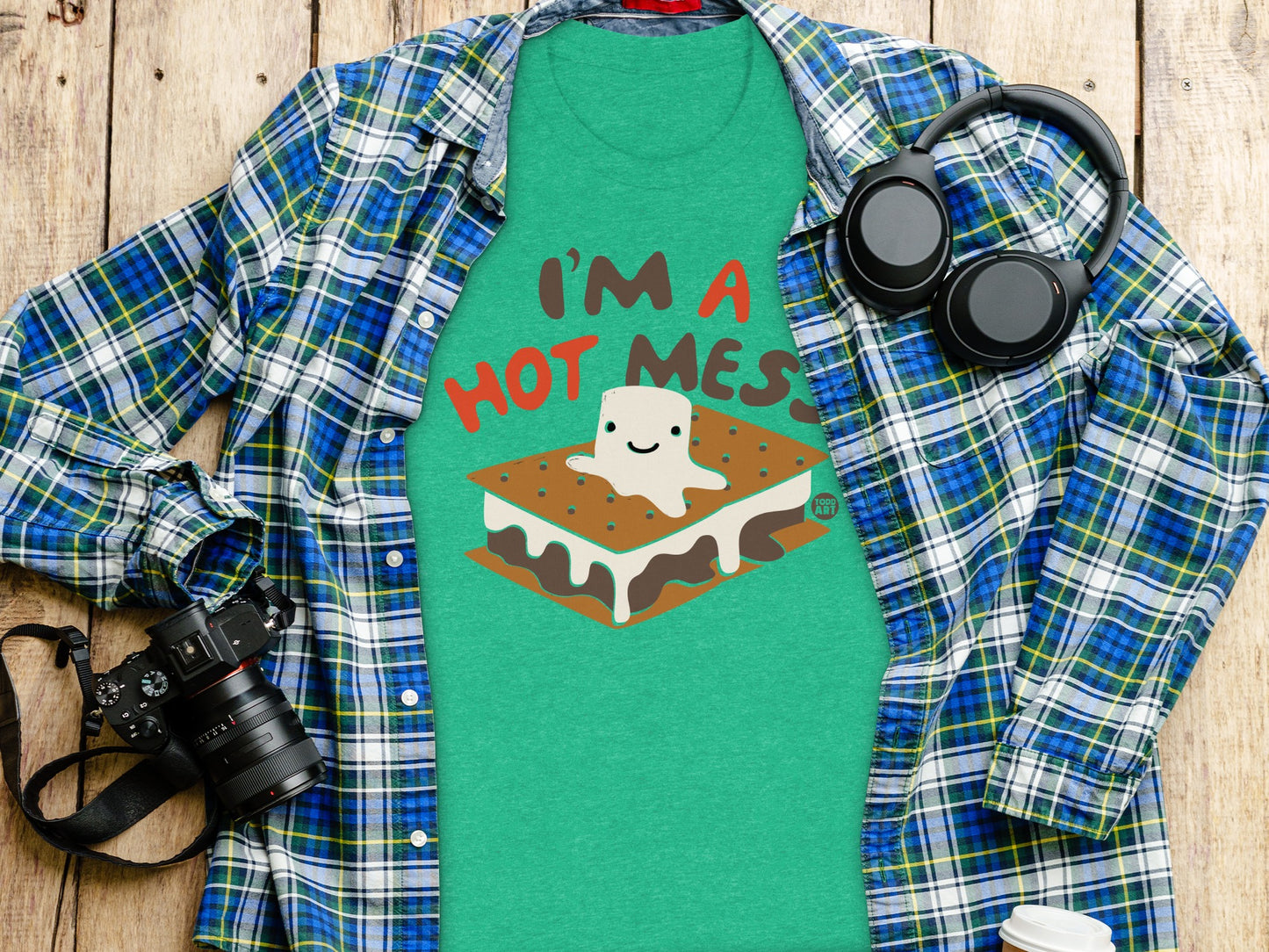 I'm A Hot Mess S'mores Fun Graphic Design Shirt
