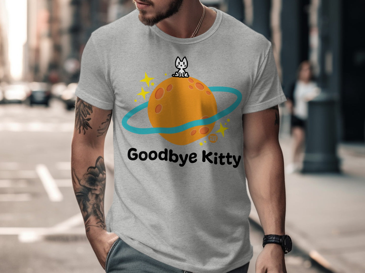 Goodbye Kitty Planet Saturn Graphic Shirt
