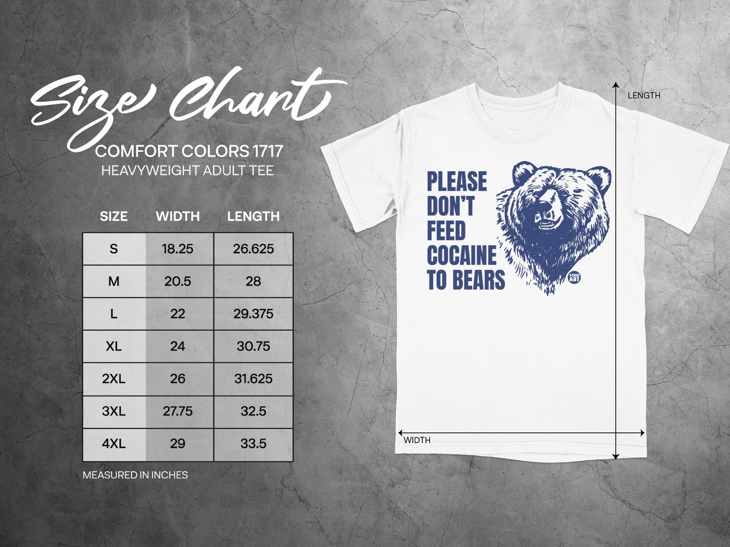Please Don't Feed Cocaine To Bears Adult Tee