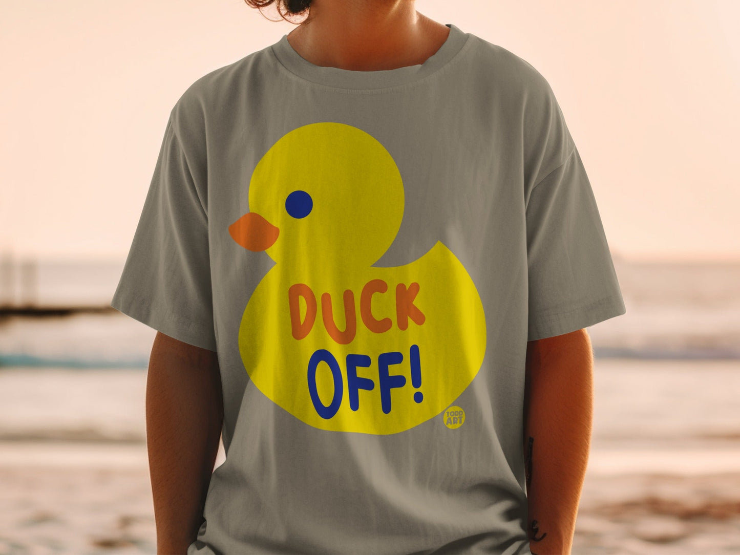 Duck Off! Yellow Duck Graphic T-Shirt Product
