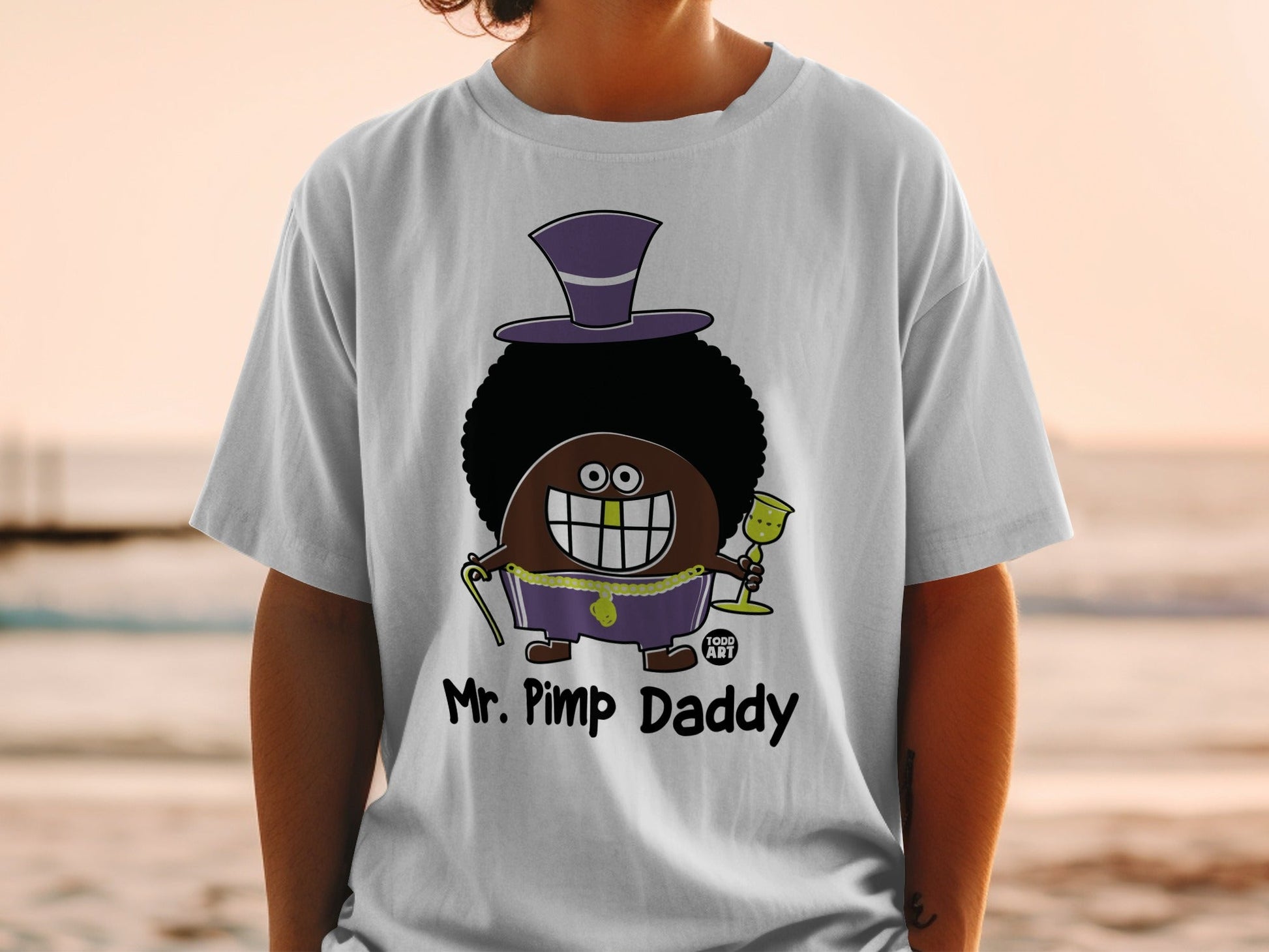 Mr. Pimp Daddy Graphic T-shirt with Cartoon Character