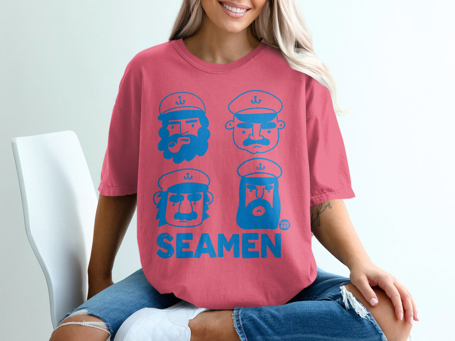 Four Cartoon Sailors Seamen Todd Art T-shirt product type