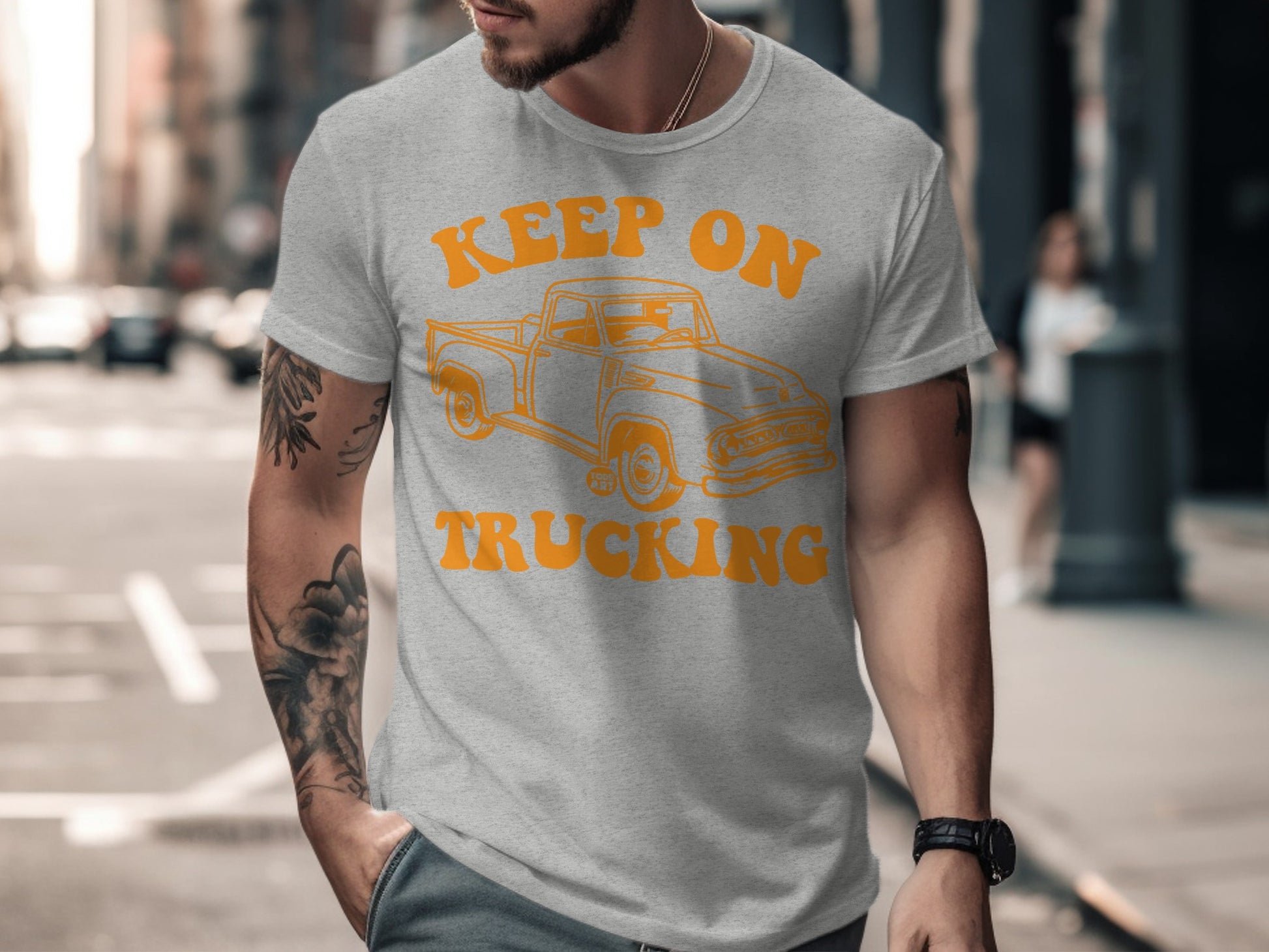 Keep On Trucking Vintage Style Graphic Tee Product