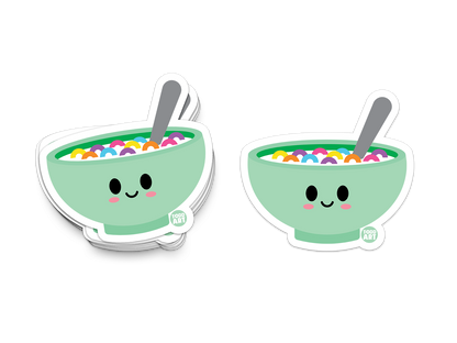 Cereal Bowl With a Spoon Food Breakfast Todd Art sticker