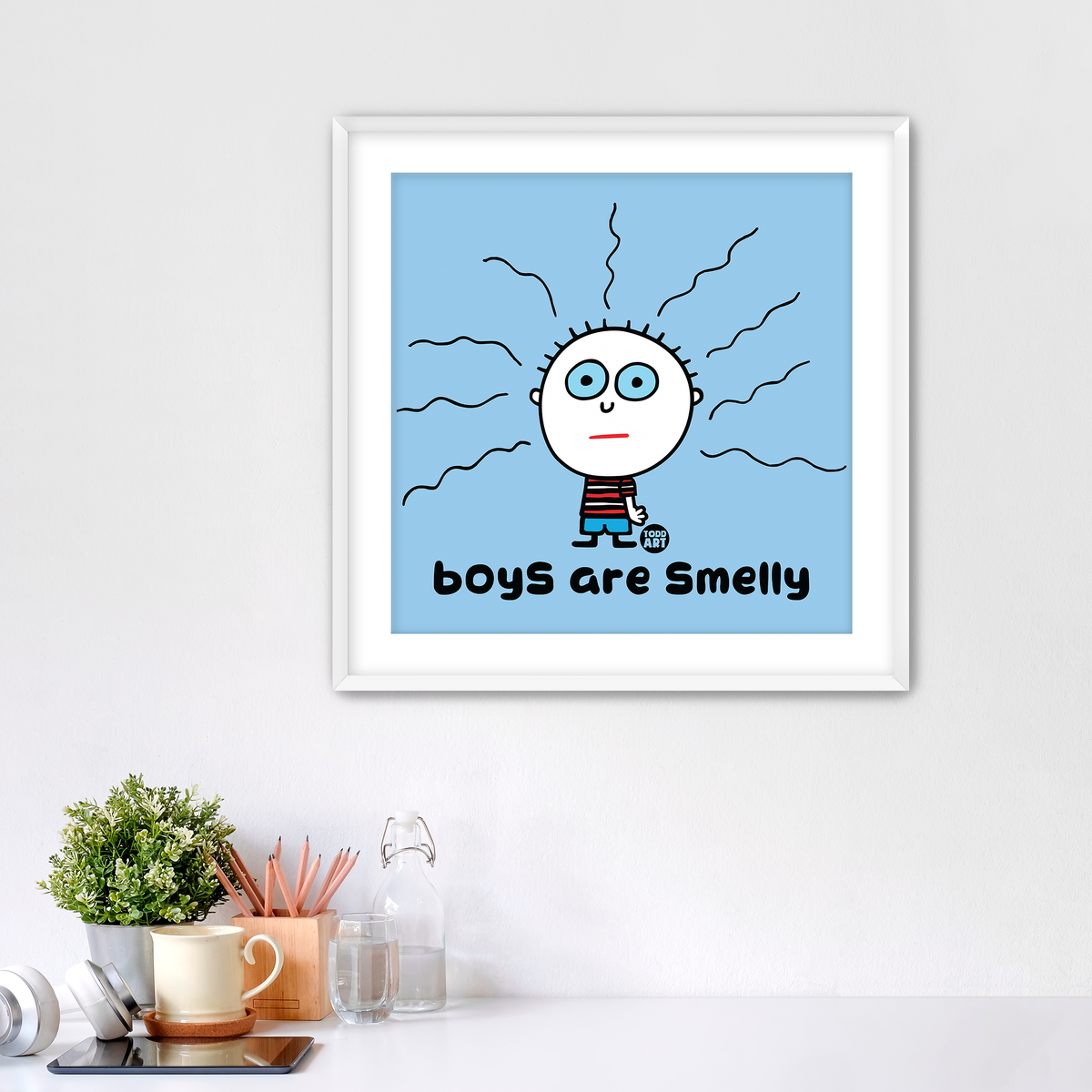 Boys Are Smelly Fine Art Print