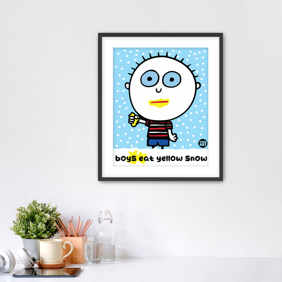 Boys Eat yellow Snow Fine Art Print
