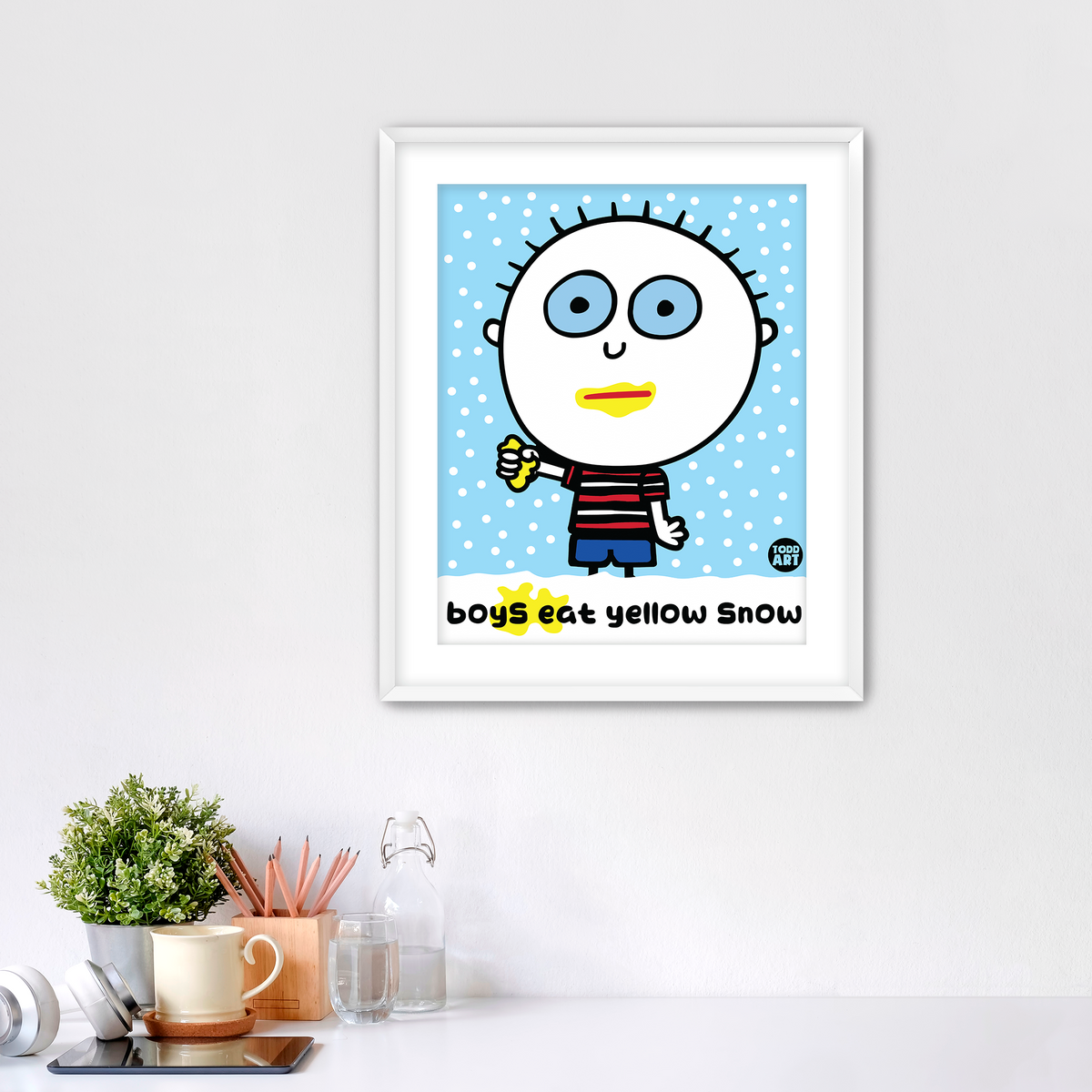 Boys Eat yellow Snow Fine Art Print