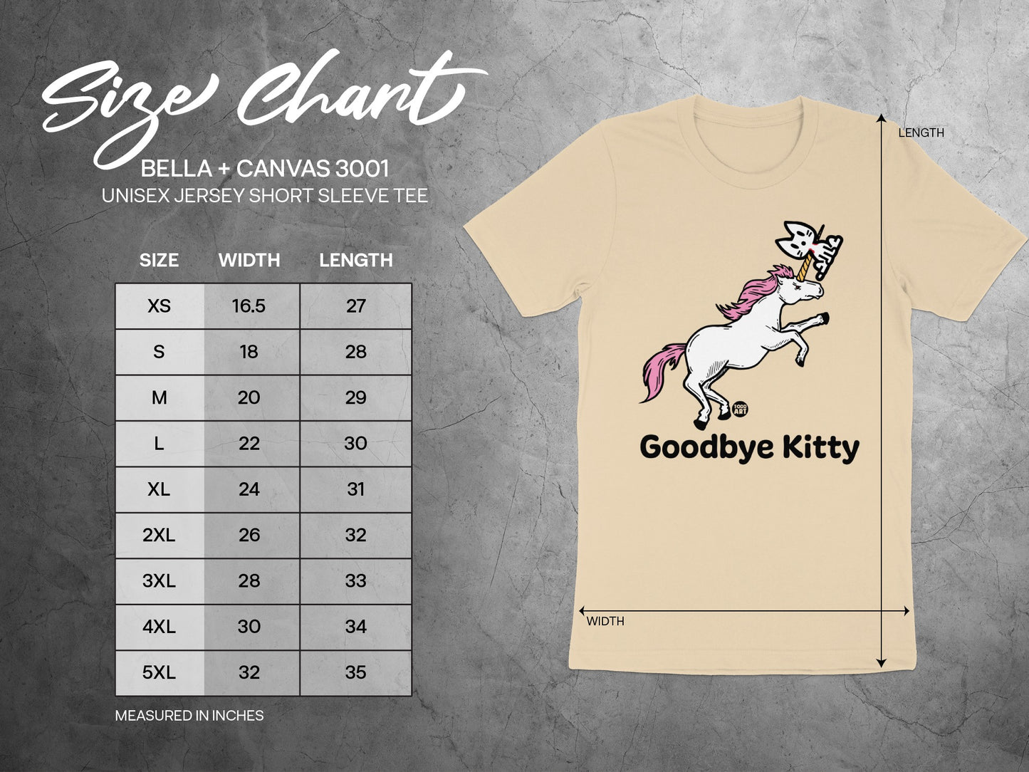 Goodbye Kitty Unicorn Graphic Short Sleeve Tee